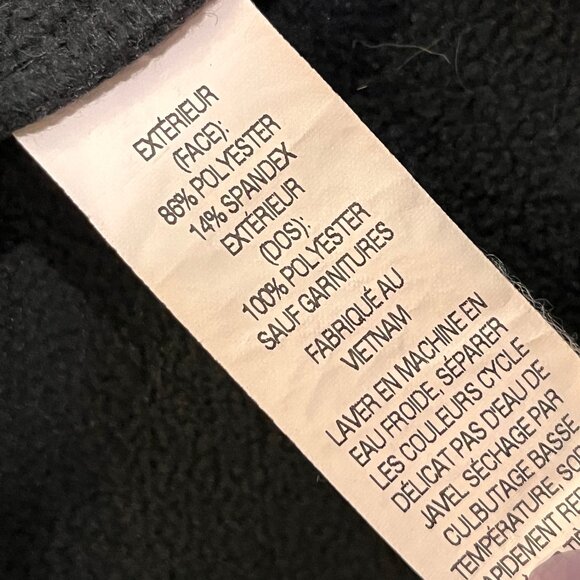 L.L.Bean Women's Black Fleece Lined Full Zip Jacket Bkack Size XL Windproof Coat - Picture 12 of 12